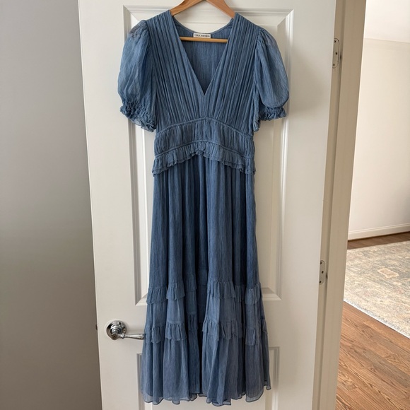 Ulla Johnson Elodie Silk Midi Dress in Slate - Picture 3 of 12